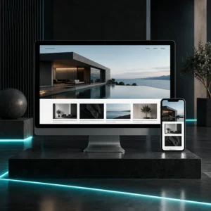 Foundation custom website package shown on desktop and mobile