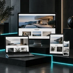 Growth custom website package shown across responsive devices